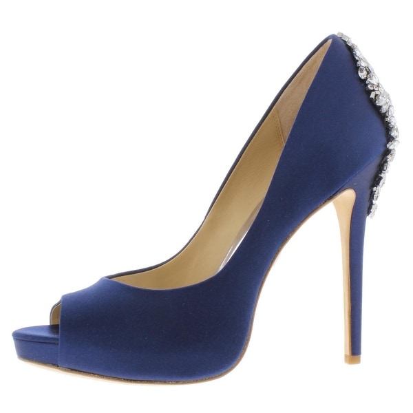 blue embellished heels