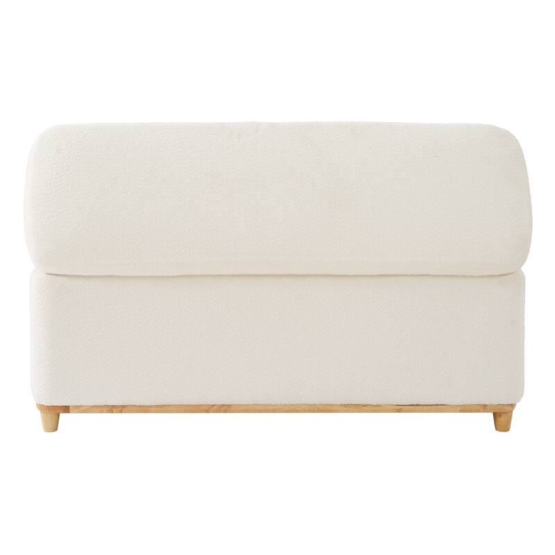 Christopher Knight Home - Modern Aero Upholstered Storage Ottoman Bench with Solid Wood Legs and Lift-Top Storage