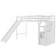 preview thumbnail 8 of 16, Twin Pine Loft Bed with Slide, Stairs, and Storage Compartments - Perfect for Children's Bedrooms