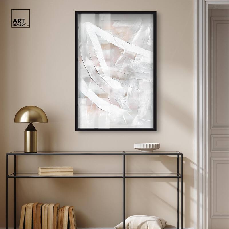 Thick White Texture I Shadowbox by Art Remedy