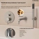 preview thumbnail 38 of 40, Wall Mounted Tub Faucet with Hand Shower Tub Filler Faucet Set