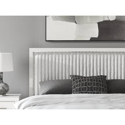 Signature Design by Ashley Birmonton White King Upholstered Panel Heaboard