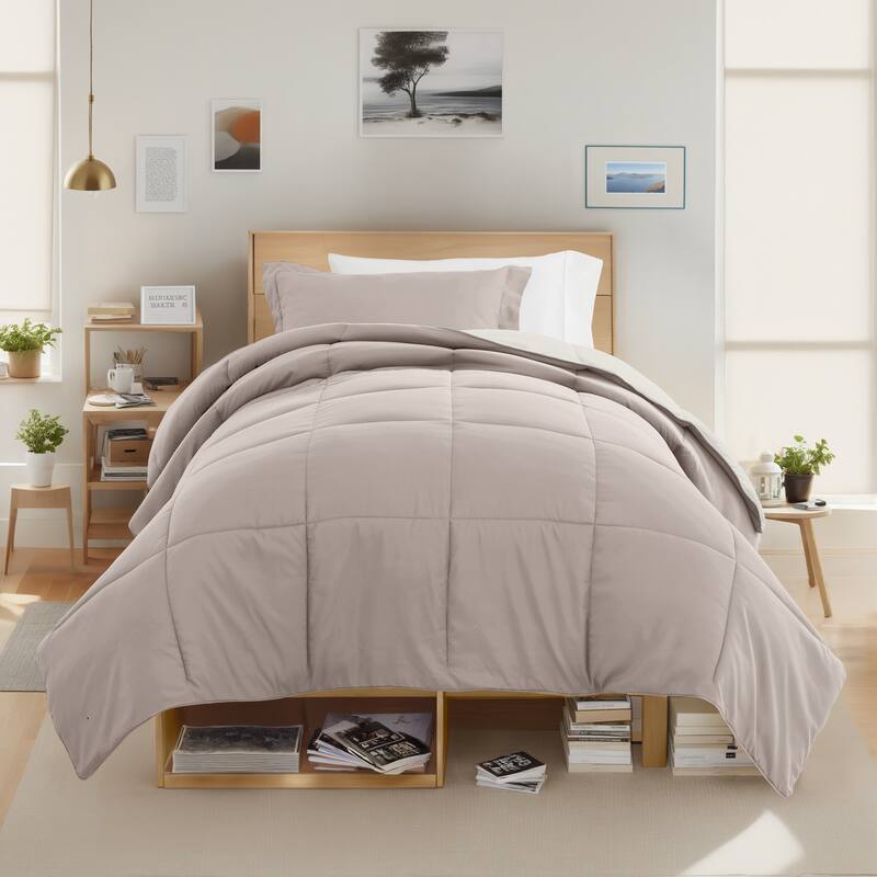 8pc Twin XL Solid Dorm Bedding Bundle