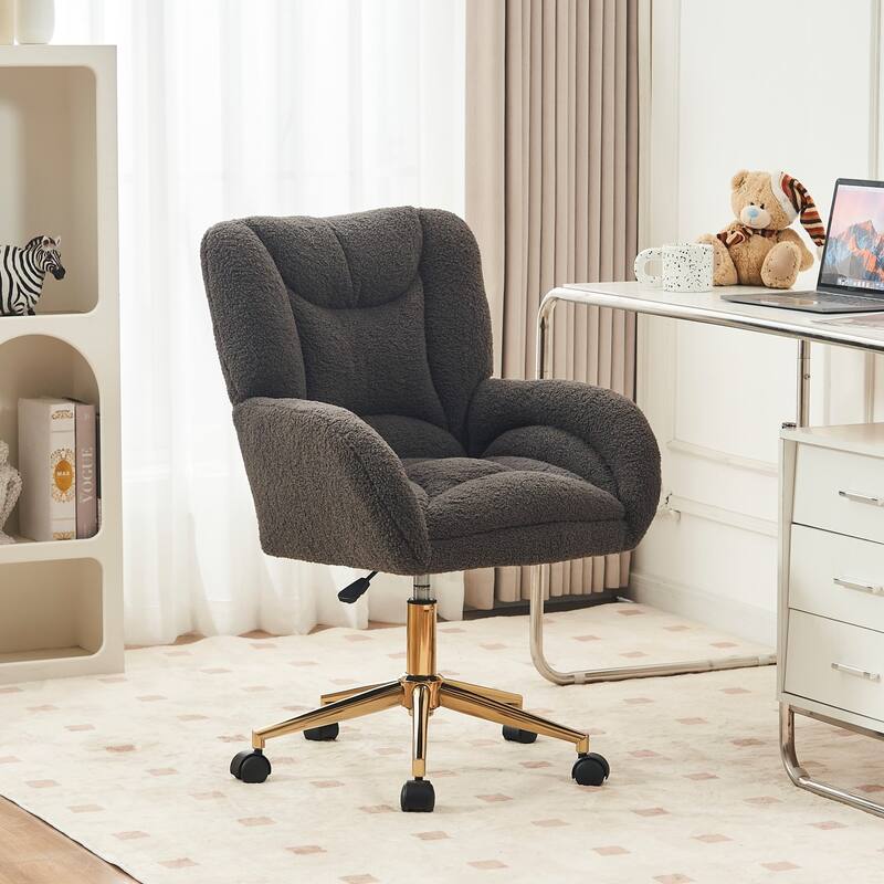 Modern Home Office Adjustable Swivel Task Desk Arm Chair with Wheels