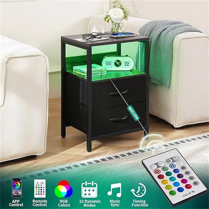 Nightstand with Charging Station