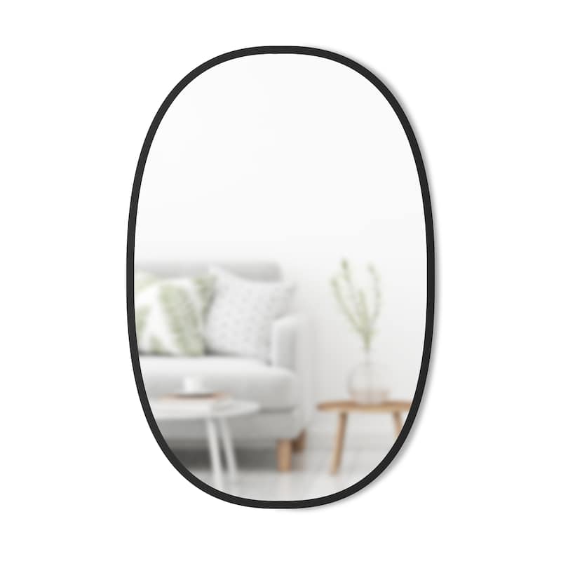 Umbra HUB OVAL Wall Mirror - 24"x36" - Black