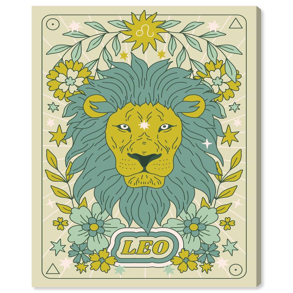 Leo Stars Card Canvas by Art Remedy, Gallery Wrapped
