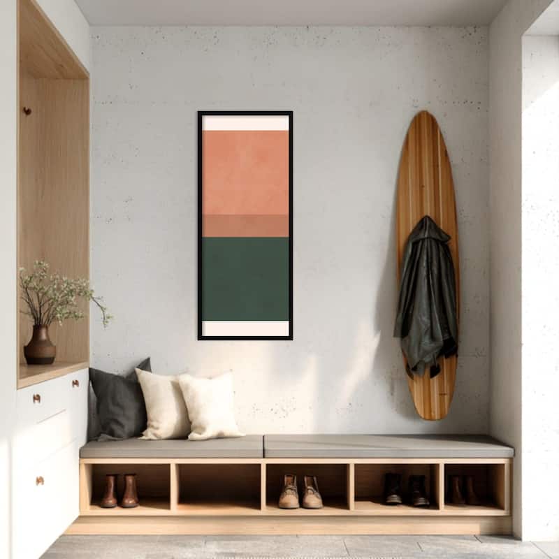 Amanti Art Framed Fabric Pinboard Terracotta Layers by Vitor Costa Printed Bulletin Board