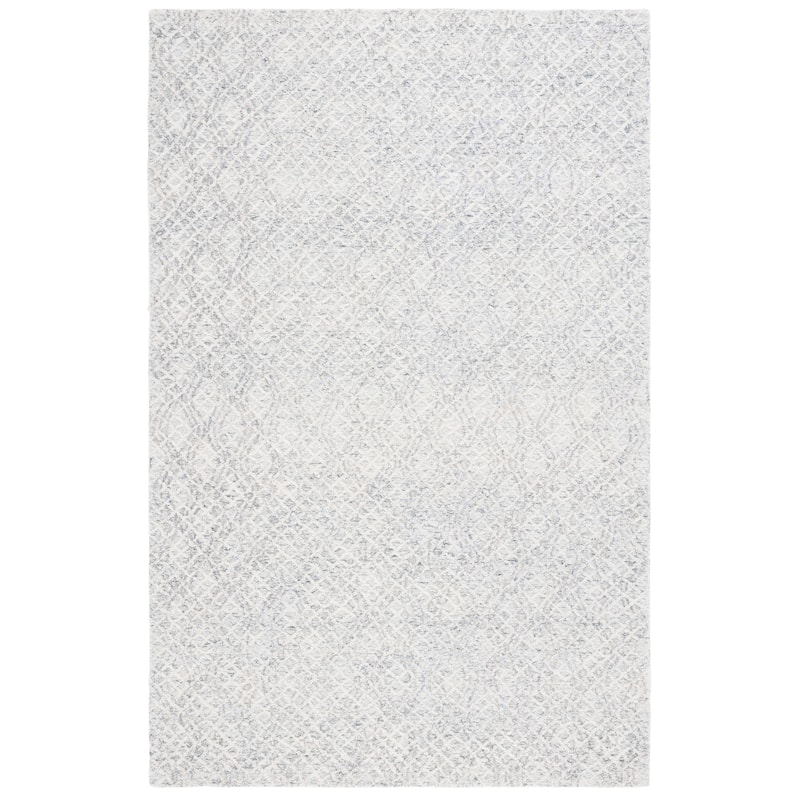 SAFAVIEH, Handmade Ebony Juozapa Modern Wool Rug - 6' x 9' - Grey/Ivory