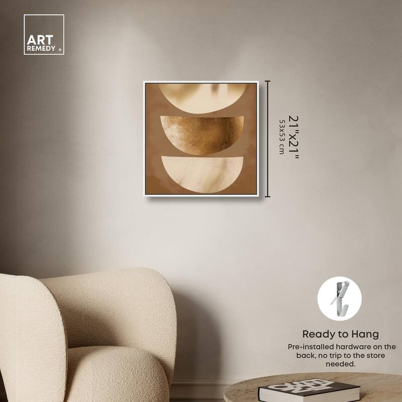 Golden Crescents I Canvas by Art Remedy