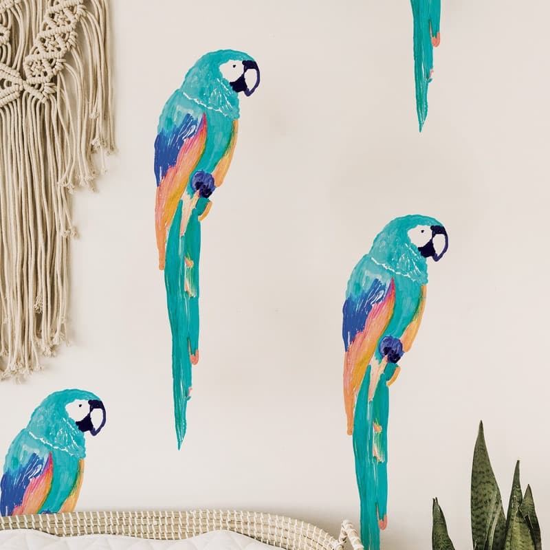 Tempaper Parrot Wall Decal (Contains 6 Pieces on (1) 17.25" x 39" Sheet)