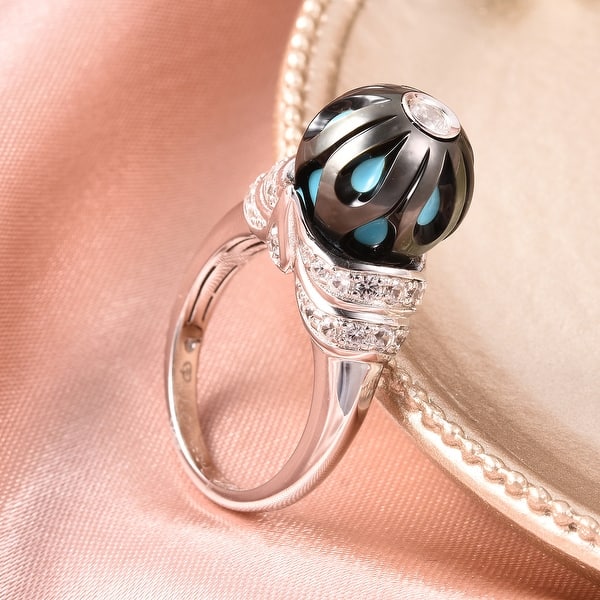 Cluster Ring 925 Sterling Silver Round White Zircon Jewelry for Women Size 8 Ct 0.5 Cluster Ring 925 Sterling Silver Round White Zircon Jewelry for Women Size 8 Ct 0.5