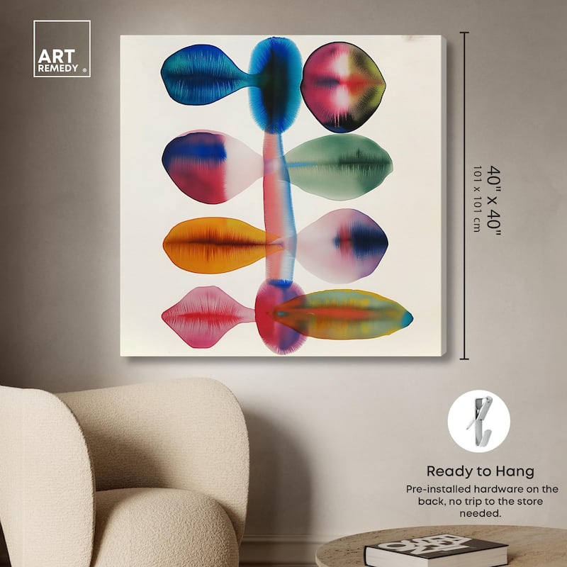 Chromatic Column Canvas by Art Remedy, Gallery Wrapped