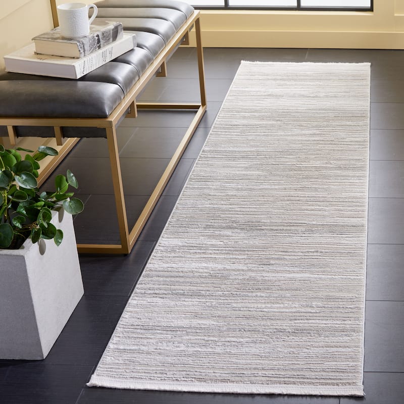 SAFAVIEH Platinum Amma Glam Abstract Rug - 2'2" x 8' Runner - Ivory/Beige
