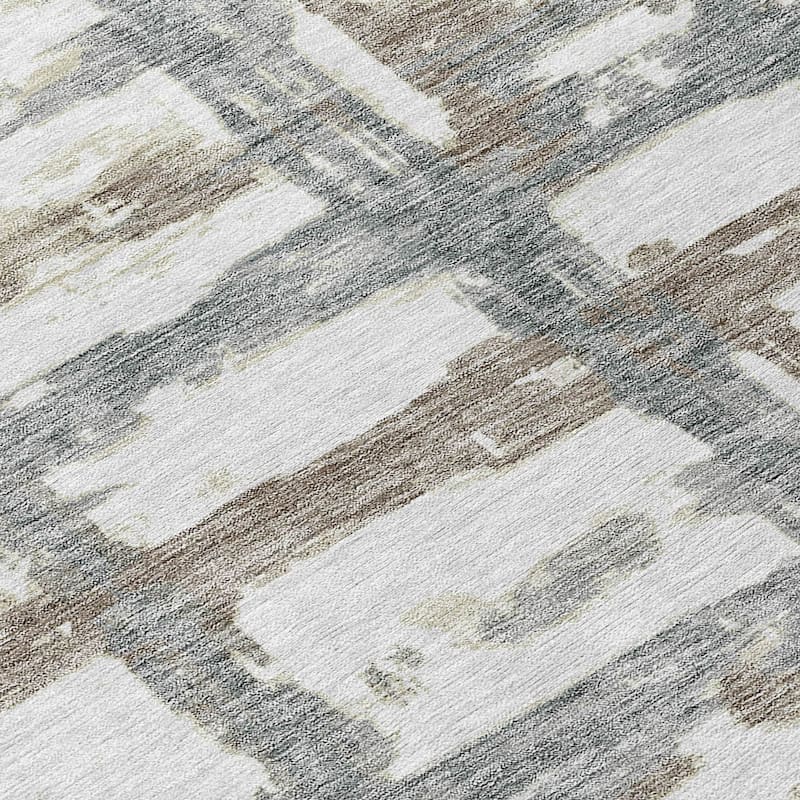 Machine Washable Indoor/ Outdoor Chantille Abstract Contemporary Rug