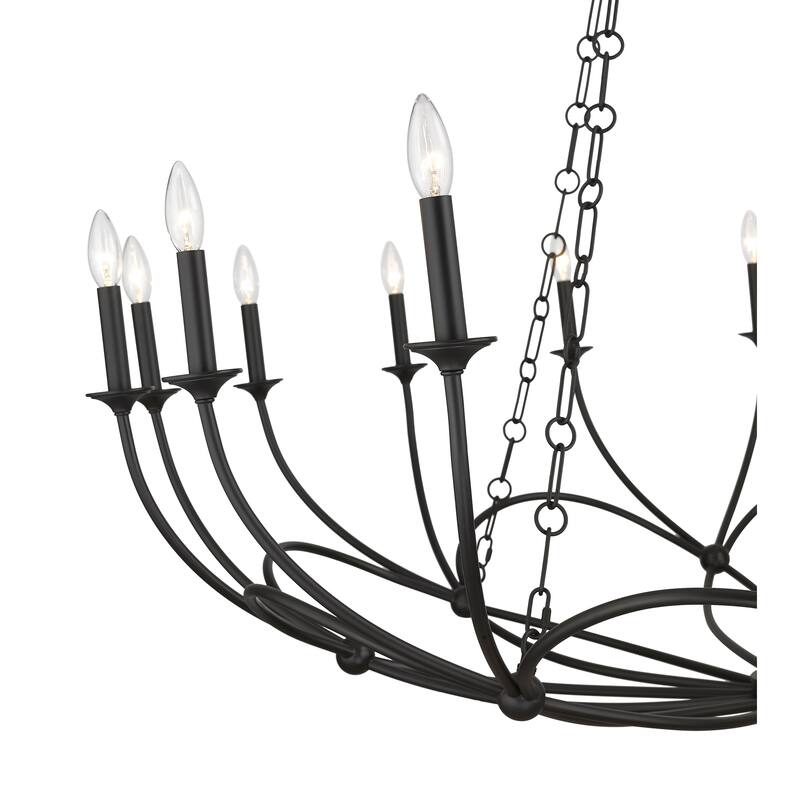 Arabella 16 Light Chandelier - Matte Black - Matte Black