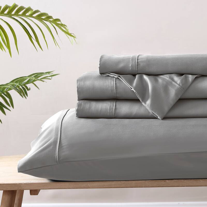 Brielle Home 300 Thread Count TENCEL Lyocell Sateen Sheet Set On Sale