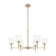 preview thumbnail 3 of 12, Hunter Xidane Metal and Glass Orb Chandelier - Entry, Kitchen or Dining Room Table, Bedroom - Mid-Century Modern, Transitional