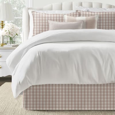 6ix Tailors Walker Check Natural Bedskirt