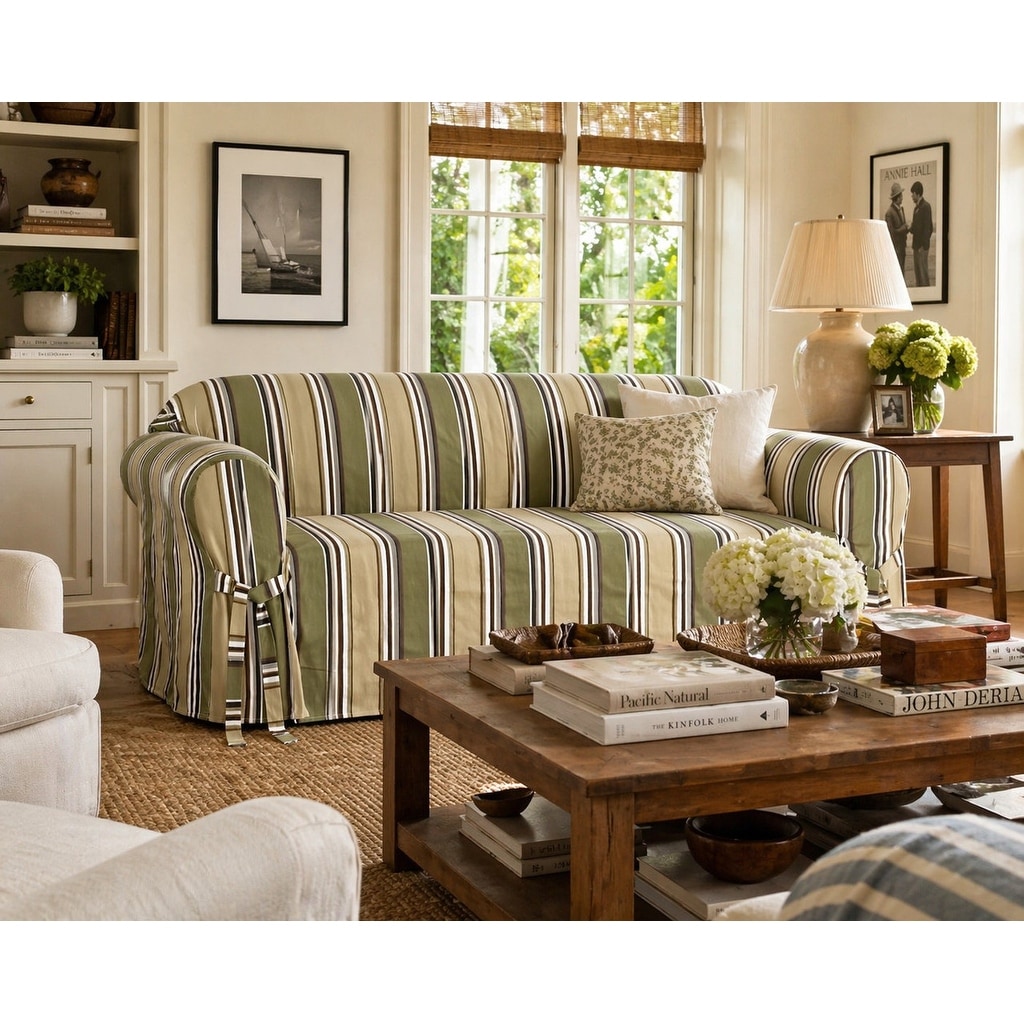 Classic Slipcovers Classic Stripe Sofa Slipcover