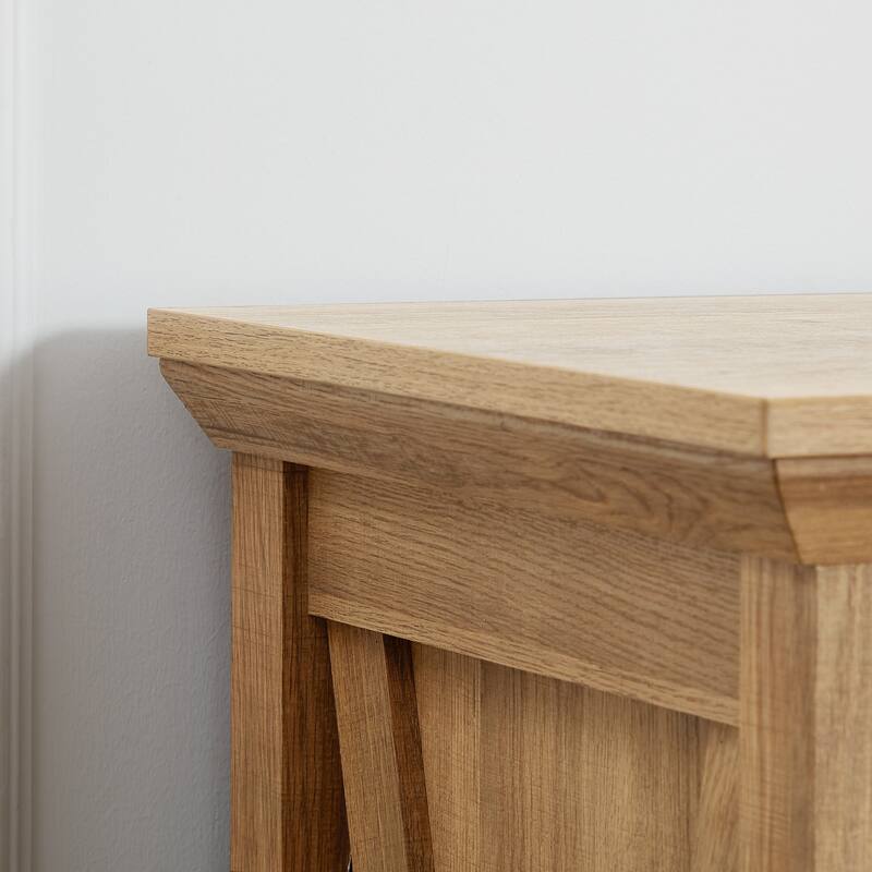 GDFStudio - Farmhouse Modern 6-Drawer Tall Dresser with Smooth Metal Slides and Storage Cabinet Design