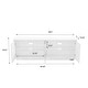 preview thumbnail 26 of 71, Wave Textured Modern Sideboard Cabinet