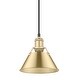 preview thumbnail 2 of 0, Yep by Golden Lighting Orwell 1-light 8in Pendant in Brushed Champagne Brass - Gold
