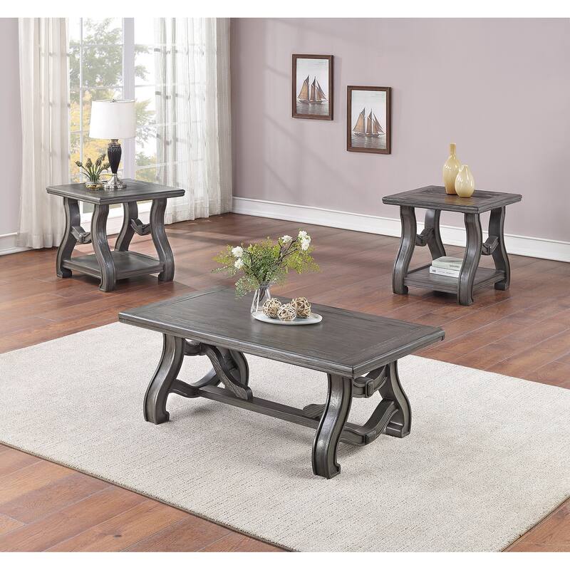 End Table With Open Shelf In Sliver