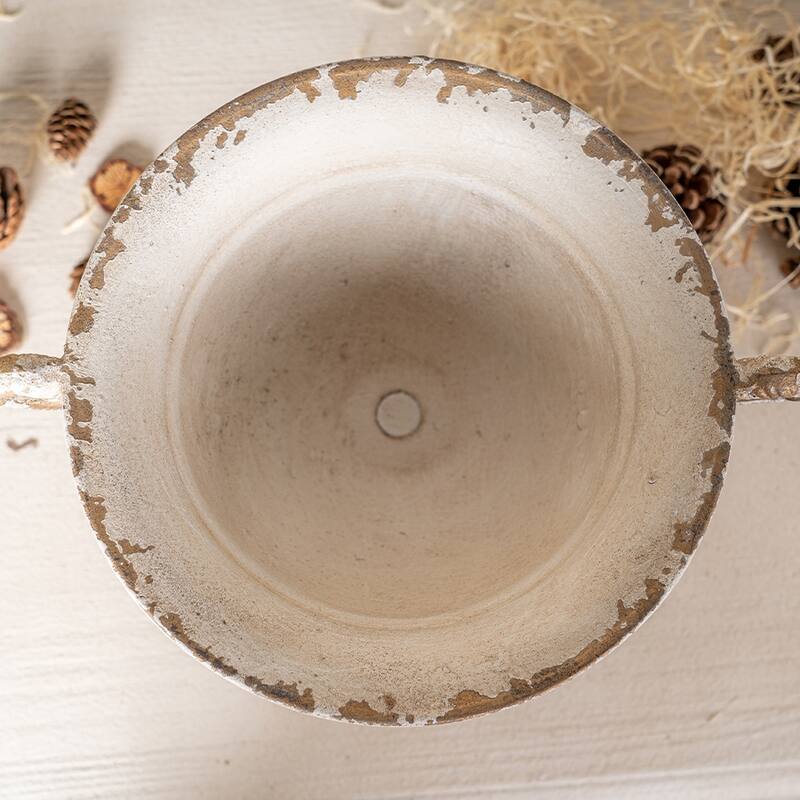 Indoor/Outdoor Double Handle Ceramic Planter for Living Room Garden