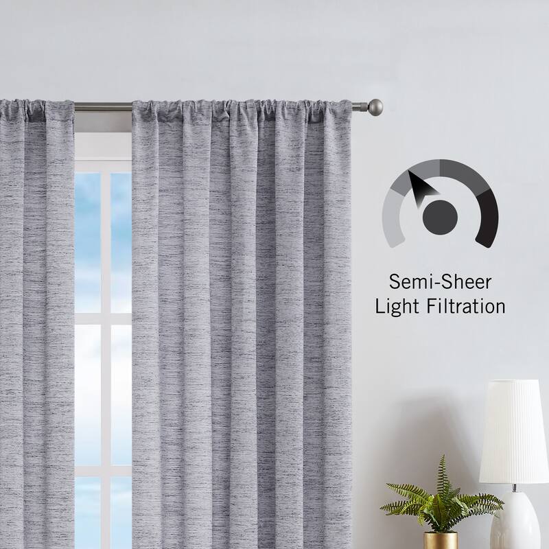 Nautica Light Filtering Textured Extra Wide Curtains (Set of 2)