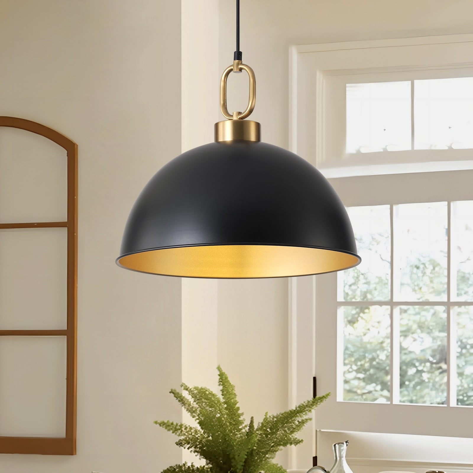 Matte black single pendant light cheap