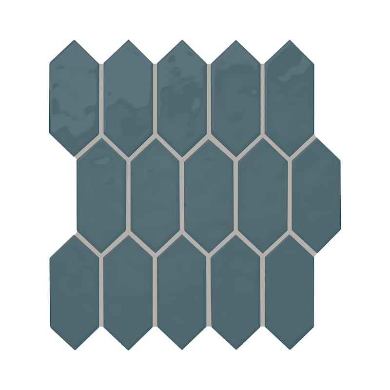 Daltile Mythology 2" x 5" Ceramic Picket Mosaic Tile (Set of 12) - Aura