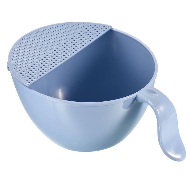 Rice Washing Bowl Drain Basket Fruit Strainer Colander With Handle - 23.5 x 19 x 11cm