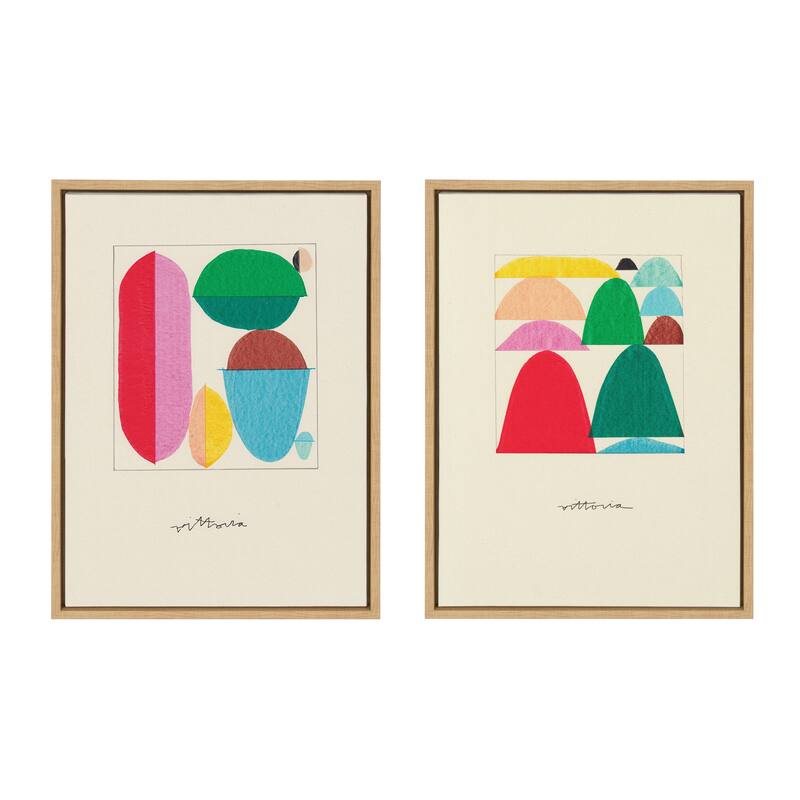 Kate and Laurel Sylvie Other Hand Canvas Art Set by Amber Vittoria