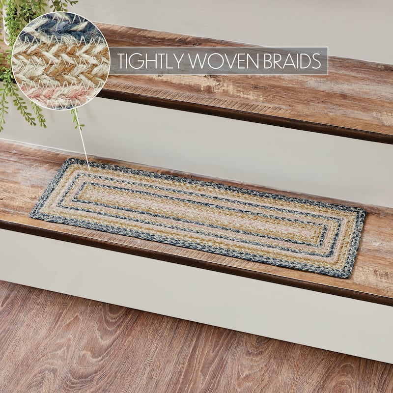 Kaila Jute Stair Tread Rect Latex 8.5x27
