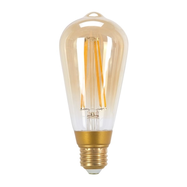 60W Equivalent Vintage Edison Dimmable LED Light Bulb, E26 - Amber. Opens flyout.