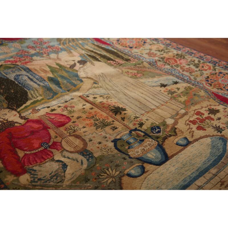 Pre-1900 Antique Masterpiece Vegetable Dye Tabriz Persian Rug - 4'7" x 6'4"