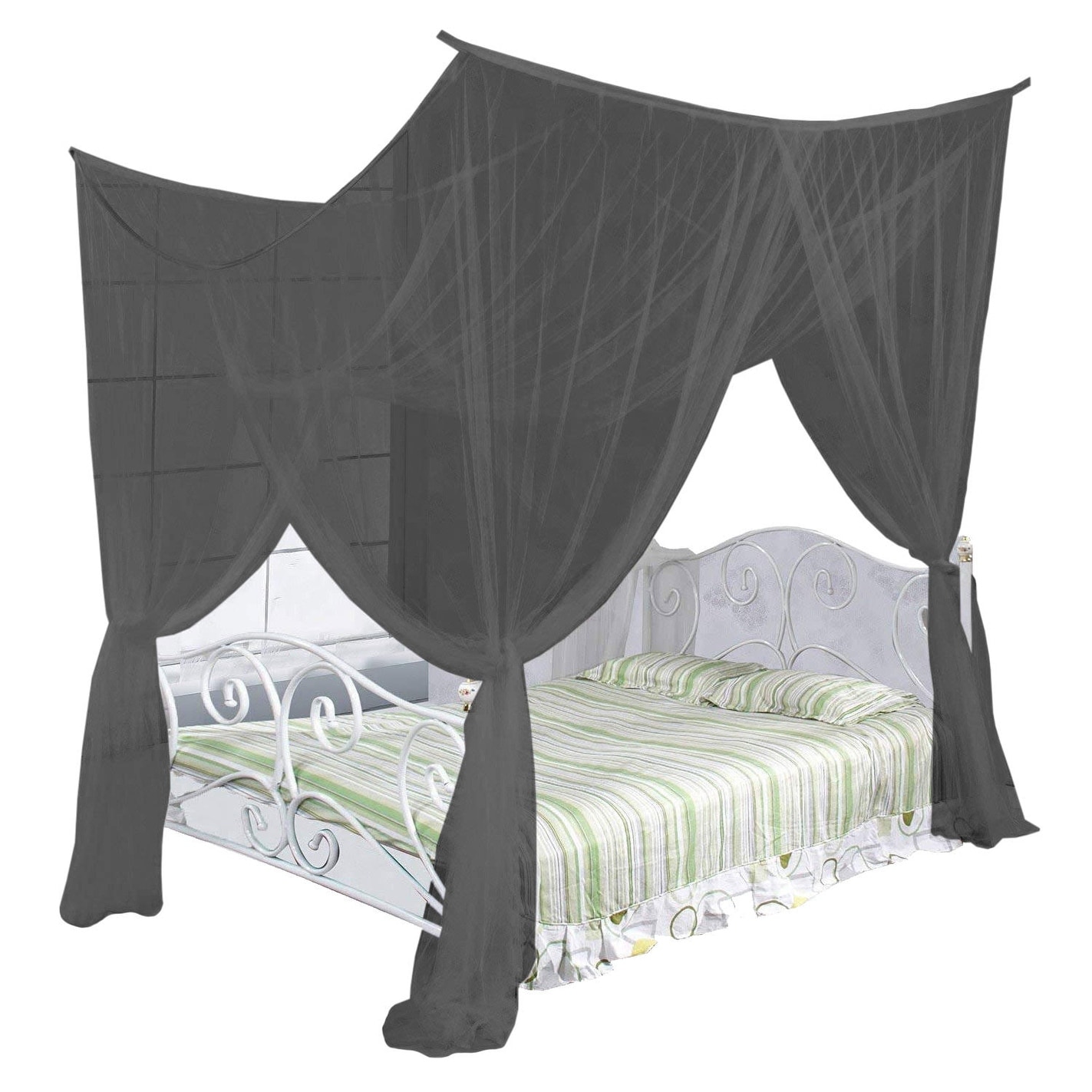 Four corner bed canopy deals