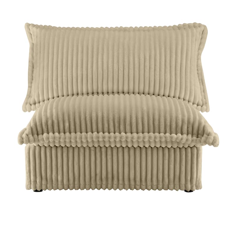 Armless Sofa - Camel Corduroy