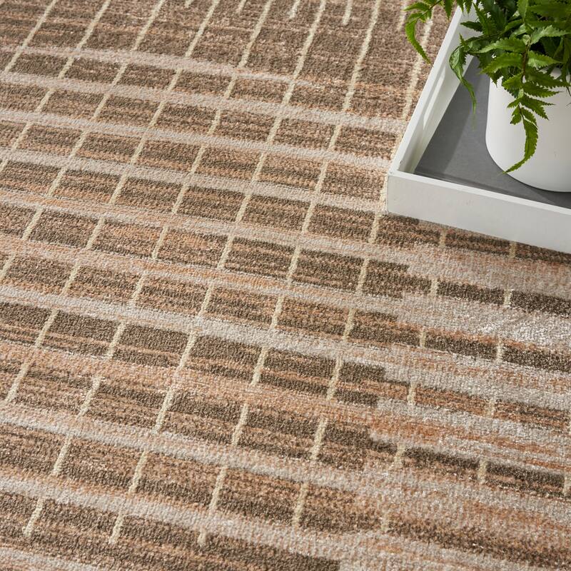 Nourison Astra Machine Washable Indoor Only Graphic Area Rug - 7' 10" x 10' - Latte - Rectangle