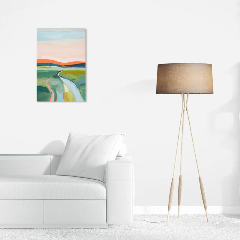 Wynwood Studio Nature and Landscape River Route Green and Modern & Contemporary Wall Art Canvas Print - 24 x 16
