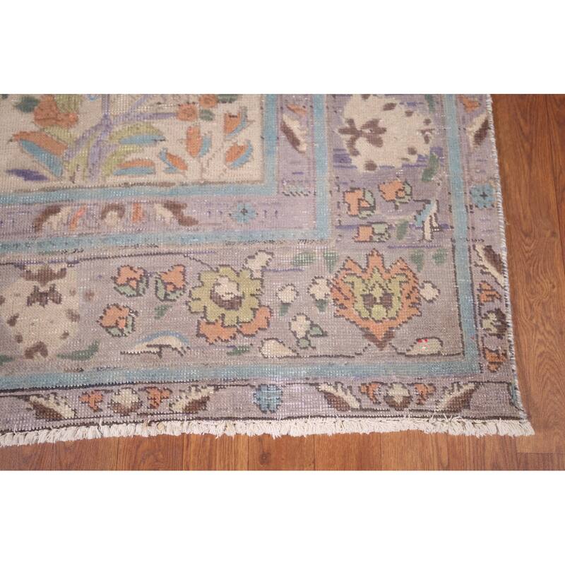 Tabriz Persian Vintage Area Rug Hand-Knotted Wool Carpet - 6'10"x 9'1"