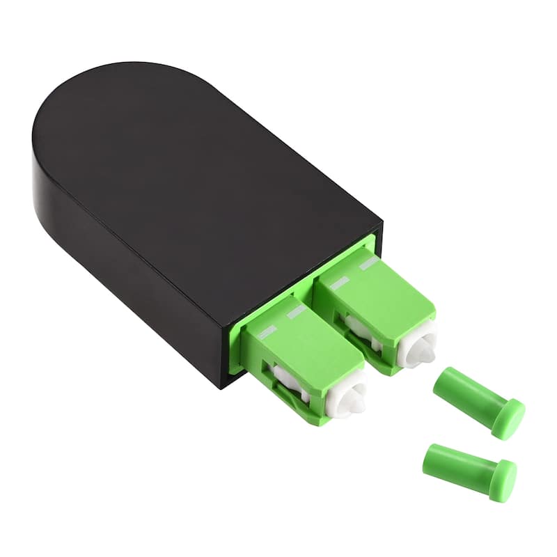 SC Fiber Optic Loopback Adapter, SC Single Mode 9/125 Tester Adapter - Green