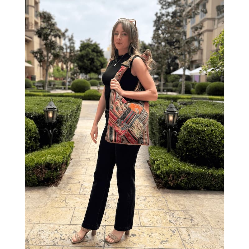 Kathmandu Collection Quilted Patchwork Hobo Bag