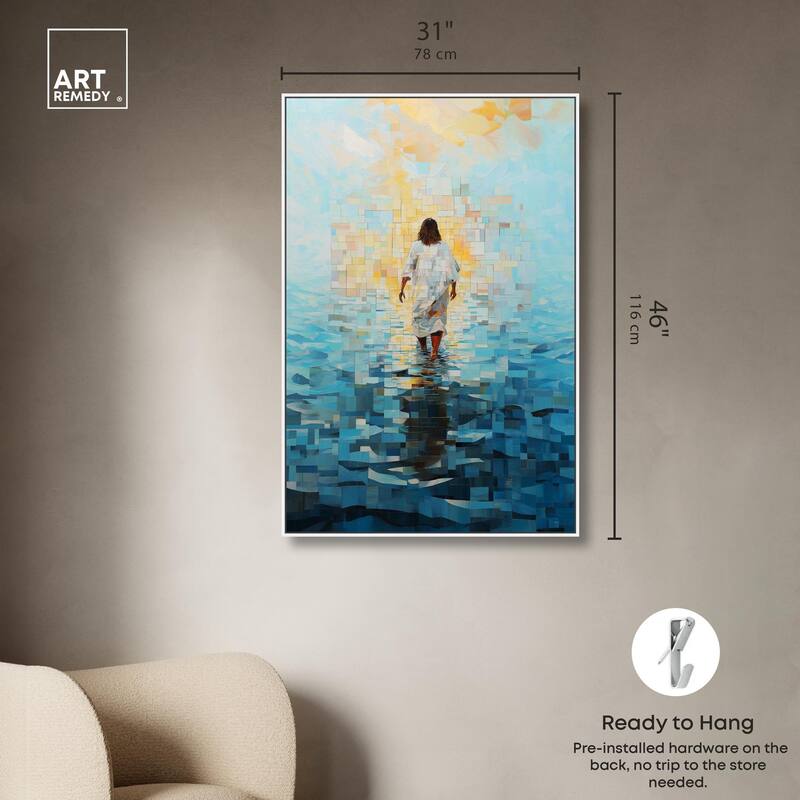 Water Walker Mosaic II Canvas by Art Remedy