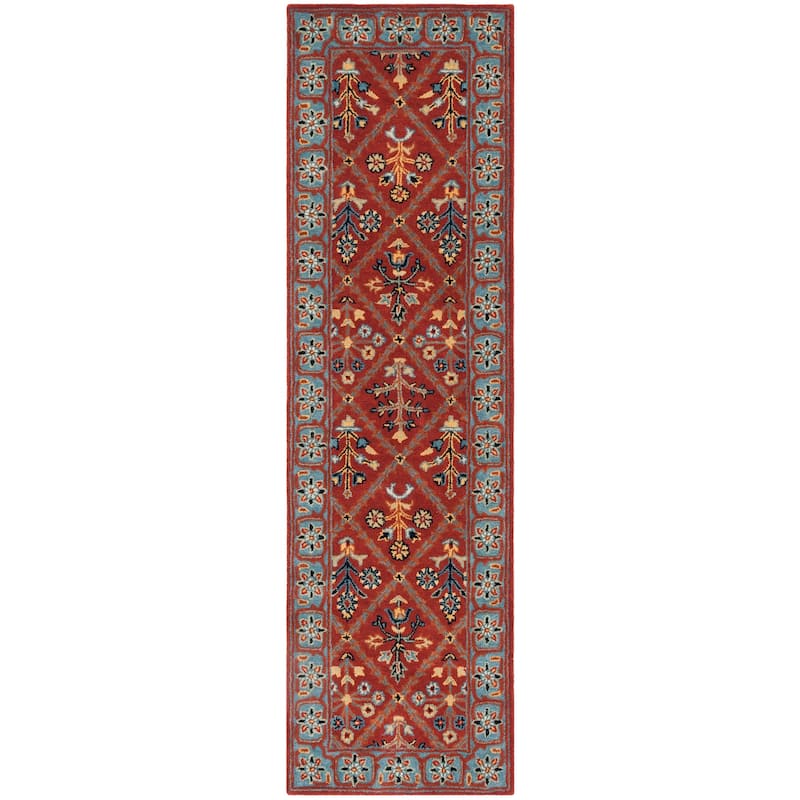 SAFAVIEH Handmade Heritage Overlapping Diamond Traditional Oriental Wool Rug