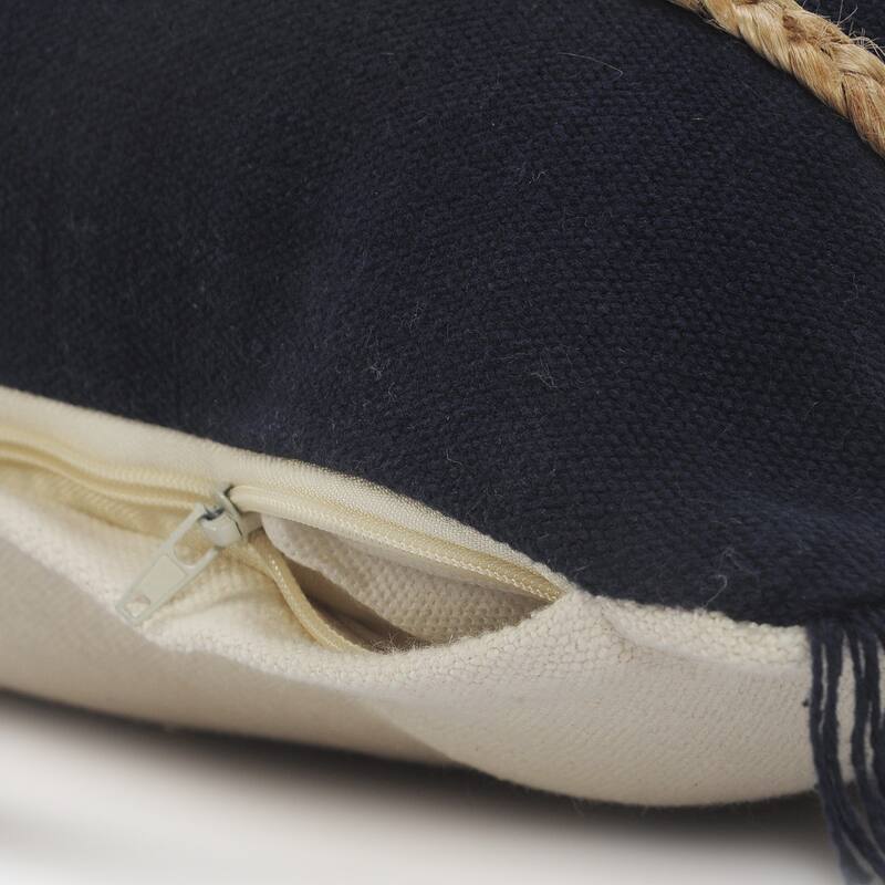 Sevita Atlantis Americana Solid Lumbar Pillow with Jute Braiding