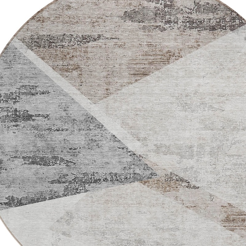 HomeRoots Abstract Transitional Rectangle Outdoor Rug