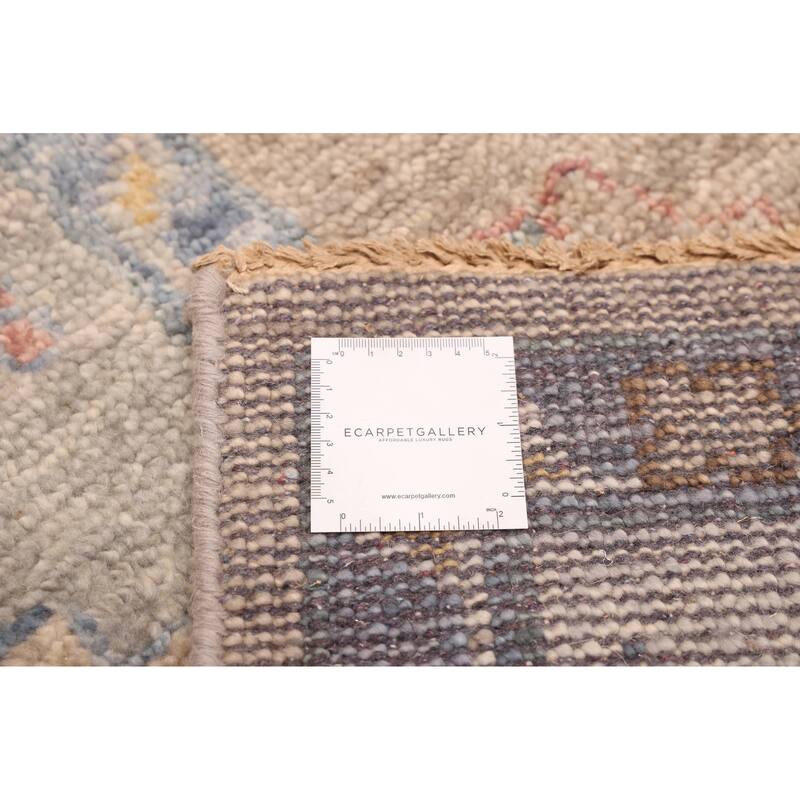 ECARPETGALLERY Hand-knotted Modern Oushak Taupe Wool Rug - 9'0 x 11'11