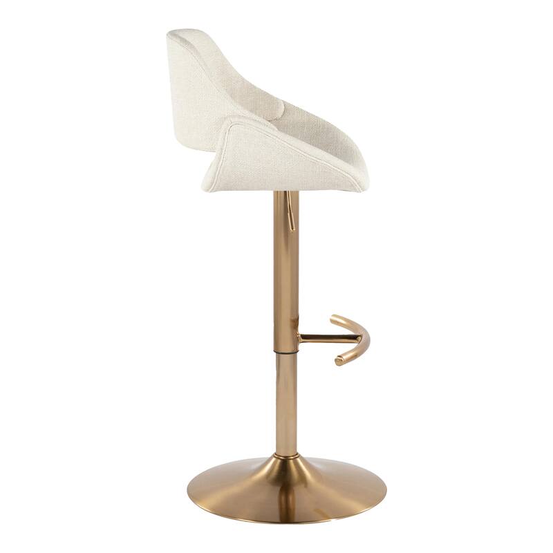 Silver Orchid Svellingen Adjustable Bar Stool with Rounded T Footrest - Set of 2
